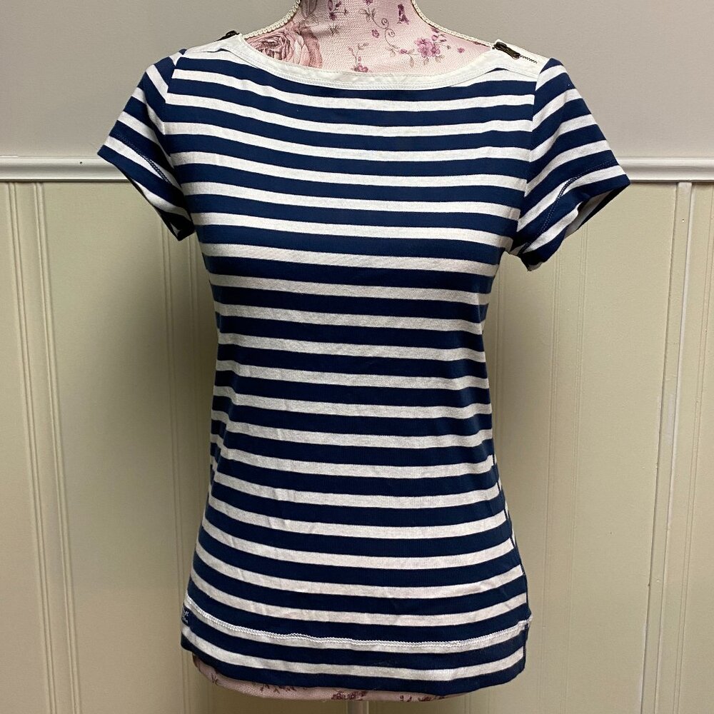 RALPH LAUREN Stripe Top Nautical Preppy Shirt